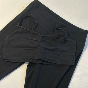 Aerie chill play move leggings and bralette set sz L black